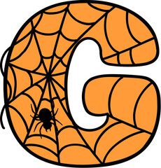 Spider Web Style Letter G