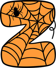 Spider Web Style Letter Z
