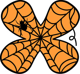 Spider Web Style Letter X