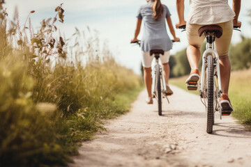 People riding bicycle.