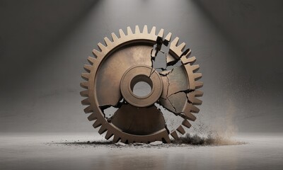 Broken gear graphic
