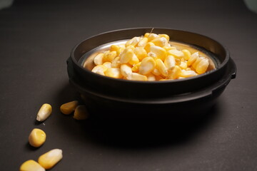 Sweet Corn : Corn kernels are small maize fruits containing a hard shell, dense starch-filled endosperm, and embryo germ essential for growth