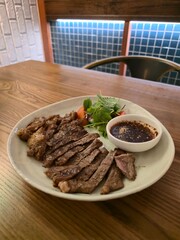 beef steak with vegetables
