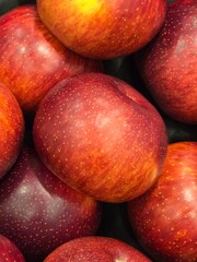 red apples on the market