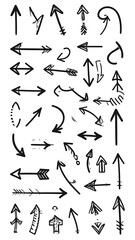 Hand drawn arrow collection
