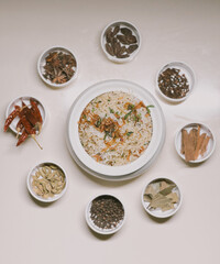 all spices with chicken biryani 