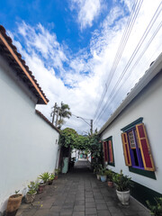Colorful Colonial Street in Brazil
