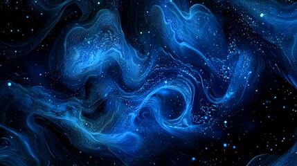 Abstract Blue Energy Swirls