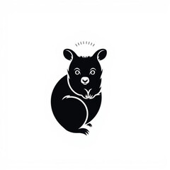 Black Pademelon Animal Icon