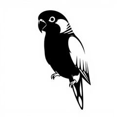 Black Parakeet Animal Icon