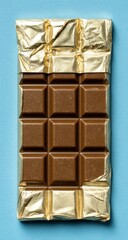 Chocolate bar in gold foil