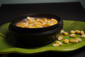 Sweet Corn : Corn kernels are small maize fruits containing a hard shell, dense starch-filled endosperm, and embryo germ essential for growth