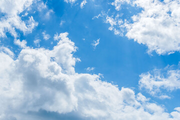 夏の空　澄んだ青空と雲363