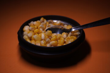 Sweet Corn : Corn kernels are small maize fruits containing a hard shell, dense starch-filled endosperm, and embryo germ essential for growth