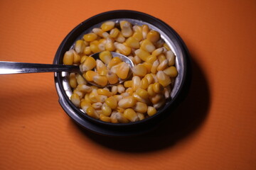 Sweet Corn : Corn kernels are small maize fruits containing a hard shell, dense starch-filled endosperm, and embryo germ essential for growth