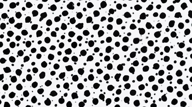 Abstract Animated Background of Irregular Hand-Drawn Black Dots on White