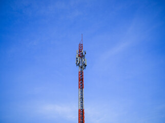 High pole used for sending telephone signals.