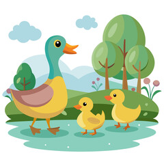 two birds in the grass