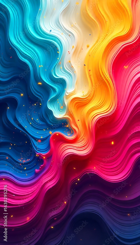 Poster generative ai swirling hues of vibrant colors create an abstract and mesmerizing visual experience