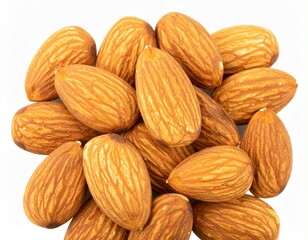 Fototapeta premium almonds on white background