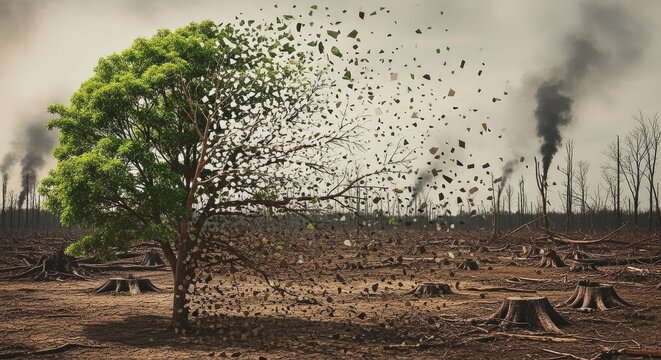 Dying forest ecology disaster