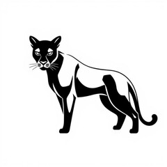 Black Puma Animal Icon