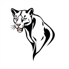 Black Puma Animal Icon