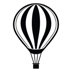 Fototapeta premium Photo of black and white hot air balloon isolated on white background