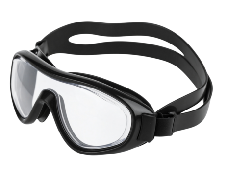 Side Profile of Swimming Goggles Isolated on Transparent Background