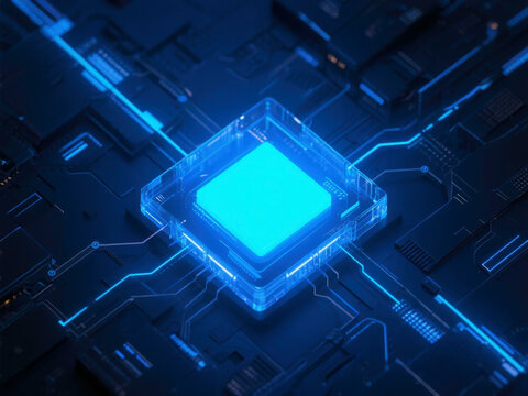 Advanced Microprocessor on a High-Tech Circuit Board