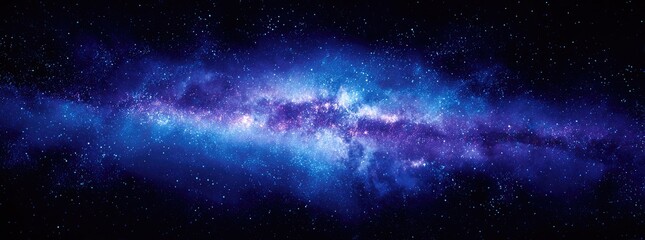 Fototapeta premium Cosmic expanse of swirling nebulae and stars