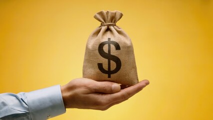 Get rich quick with this money bag, a symbol of wealth and financial success.