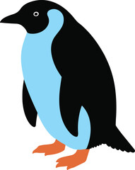 African penguin vector illustration art