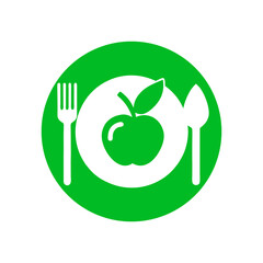 Clean diet plate icon for nutrition branding and healthy food business graphics