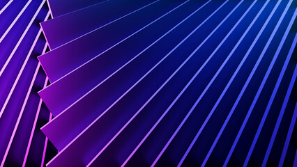 Obraz premium Gradient Purple And Blue Diagonal Lines On Dark Background Digital Artwork For Futuristic Design Concepts
