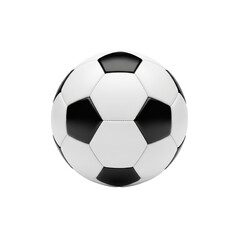 Naklejka premium A Classic Black and White Soccer Ball with Stitched Panels on a White Background