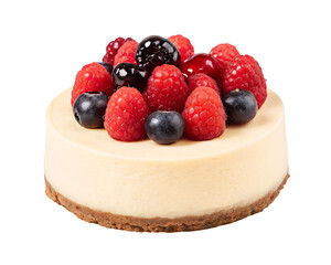 An isolated cheesecake pastry.