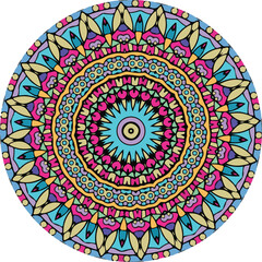 Abstract Colorful Mandala Background . Anti-Stress Therapy Patterns Pro Vector.eps