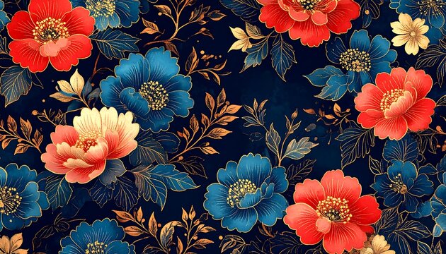 Floral Pattern, Bold Peonies