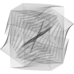 op art modern background, black lines dynamic pattern, vector texture