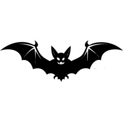 Fototapeta premium Halloween bat line art silhouette vector illustration