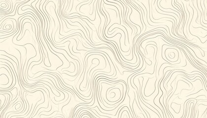 Abstract Geometric Pattern with Black Dots and Lines on Beige Background