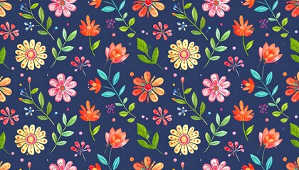 Floral pattern design, repeating