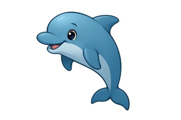 Fototapeta premium Joyful leap of a playful dolphin in a serene ocean setting