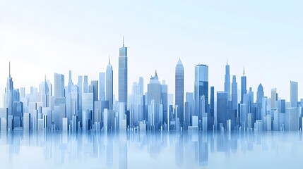 Fototapeta premium Abstract city skyline seamless tile colorful futuristic abstract design