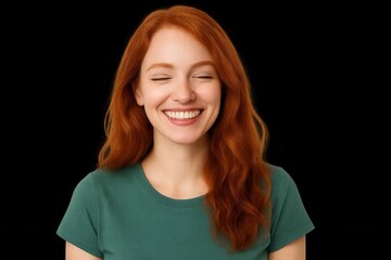 Embracing joy with a radiant smile