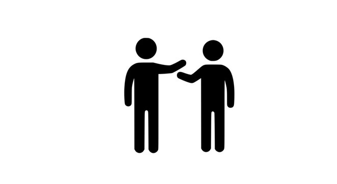 People pointing at each other black and white