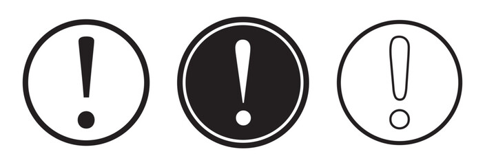 Exclamation icon vector illustration isolated.