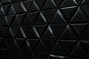 Fototapeta premium A close-up of a black geometric pattern with sharp angles and reflective surfaces