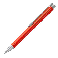 Red ballpoint pen angled